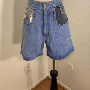 EUC Vintage 80s Steel Jeans Patchwork Shorts - Size 5